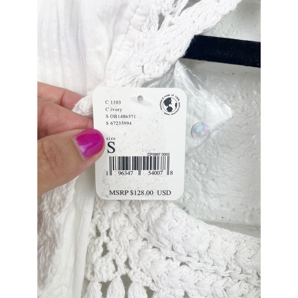 NWT Free People Megan Crochet Top - Picture 6 of 13